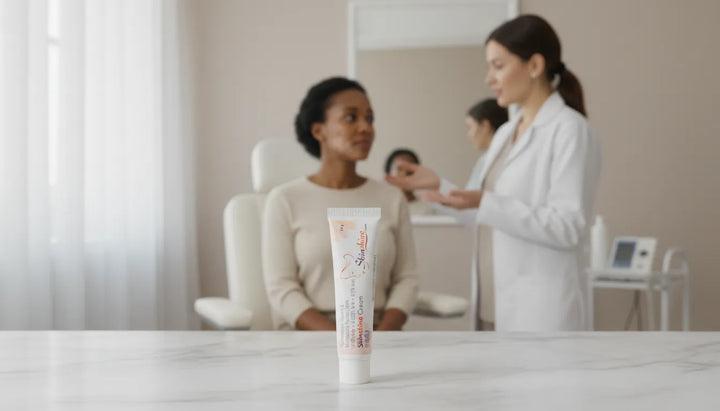 What is hydroquinone tretinoin and mometasone furoate Skinshine cream used for?