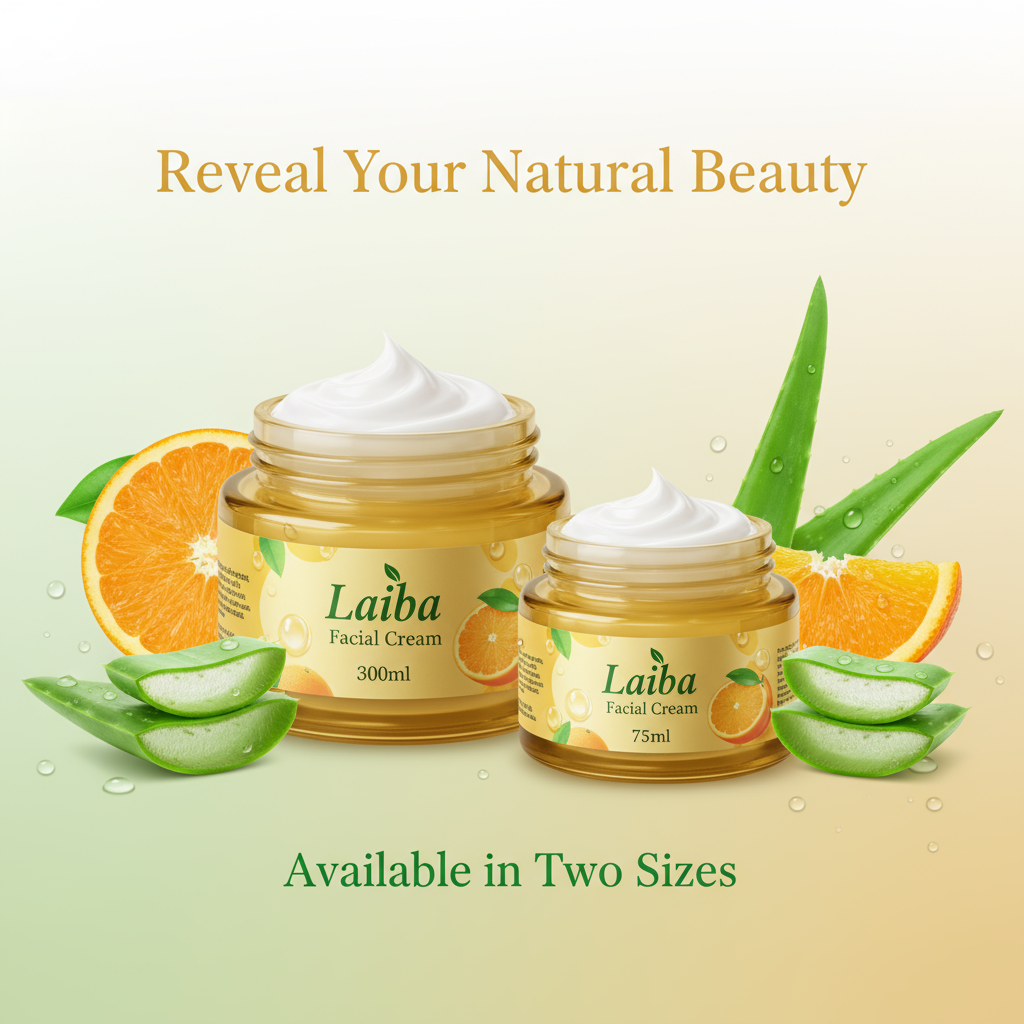Laiba Herbal Facial Cream – 75ml / 300ml