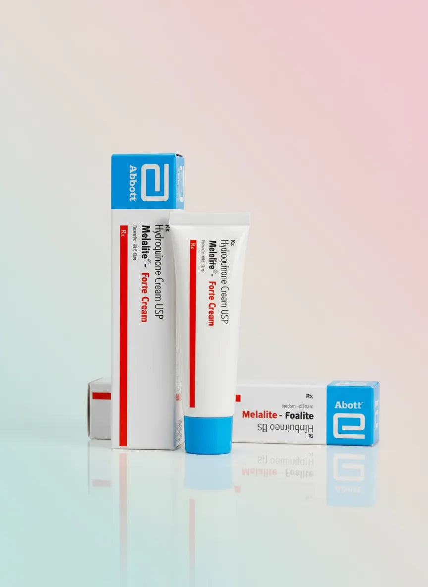 Hyroquinone 4 cream with gradient background