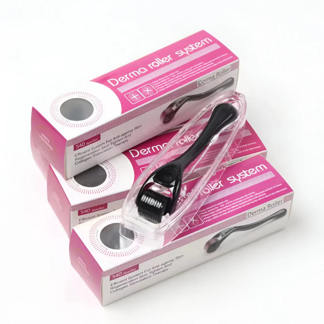 Order derma roller for hair 0.5mm online, boxed product set shown in South Africa