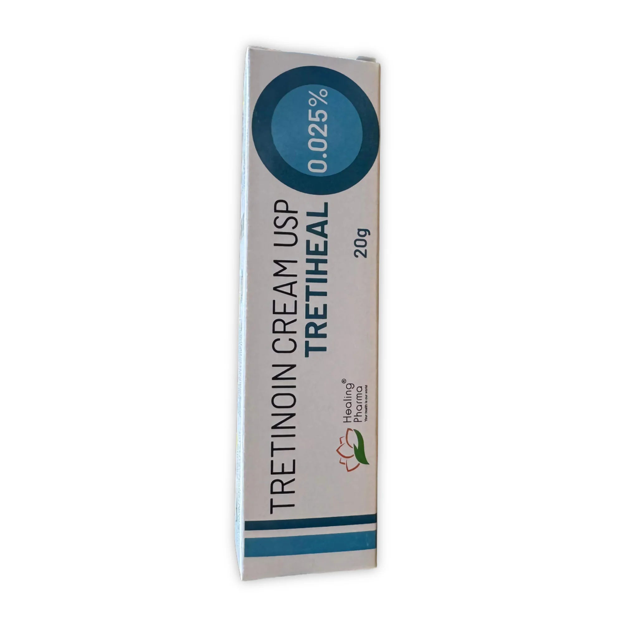 Tretiheal 0.025% tretinoin cream box - front view