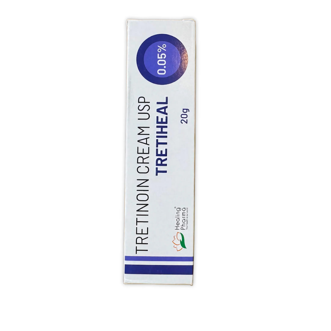 Tretiheal tretinoin cream USP 0.05% outer box by Healing Pharma